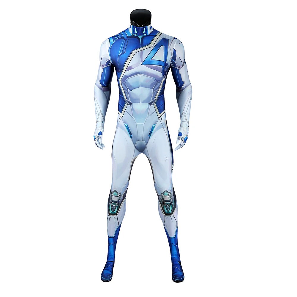 

GAME Rivals Mr Fantastic Four Косплей Супергерой Зентаи Мужской боди Наряды Мистер Фантастические костюмы на Хэллоуин Мужской вечерние комбинезон