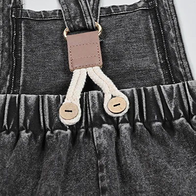 Herbst-Winter Denim Schwarz Kinderbekleidungsset - Familien-Matching-Outfits für Jungen und Mädchen mit Hemd und Strampler – Detail 30