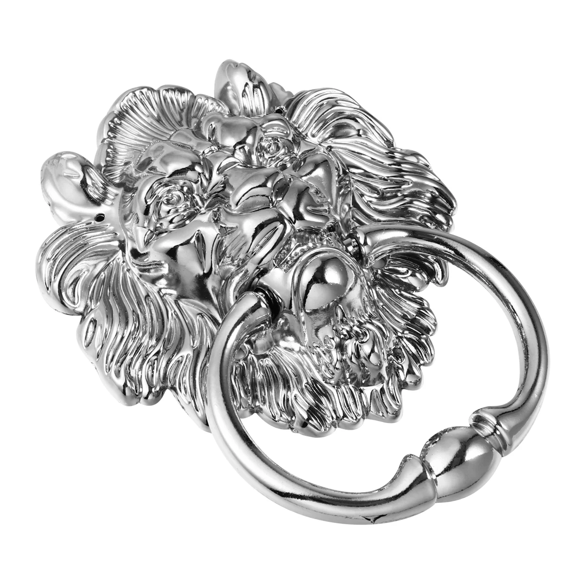 

Zinc Alloy Lion Head Silver Pull Handle for Door Drawer Cabinet Durable Not Rust Fade Clear Lines Stereo Hardware
