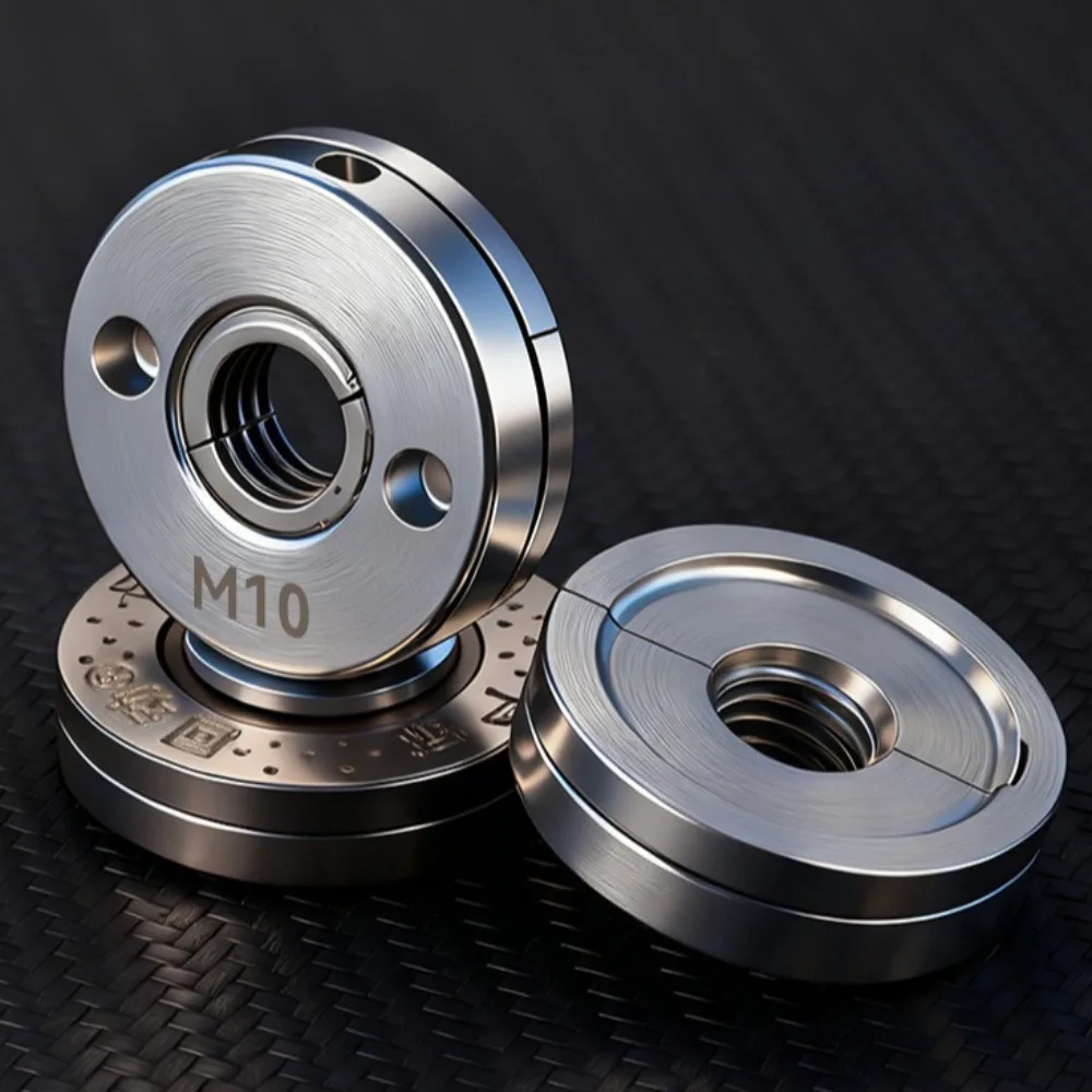 Anti-Lock Angle Grinder Metal Pressure Plate Replacement Inner Outer Flange Nut Set Tools for Angle Grinder