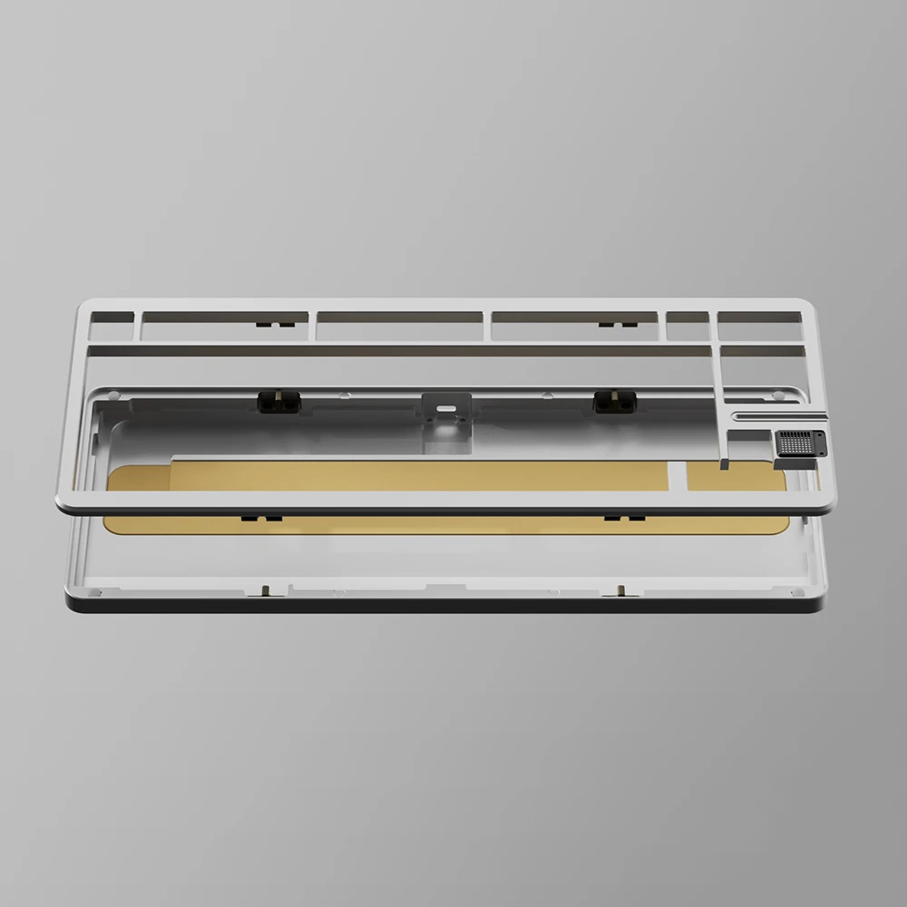 KBDfans 461E Keyboard Case Aluminum Lump Gh60 Adaptation Wooting Rakka Streamer Design Case Custom Mechanical Keyboard Accessory