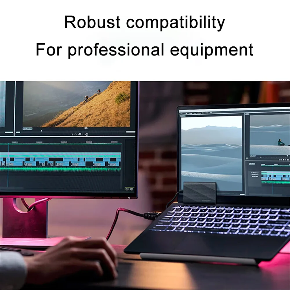 SAMSUNG Portable SSD T9 1TB 2TB 4TB سامسونج المحمولة SSD T9 1 تيرا بايت 2 تيرا بايت 4 تيرا بايت الخارجية SSD NVMe USB 3.2 Gen2X2 Type-C Type-A محرك أقراص الحالة الصلبة الخارجية لأجهزة الكمبيوتر المحمول سطح المكتب