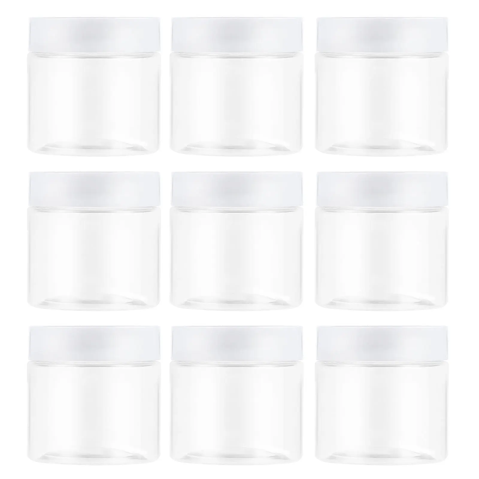 

12pcs Plastic Storage Containers Round Airtight Empty Jars for Beads Crafts Household Supplies Durable Refillable Cosmetics