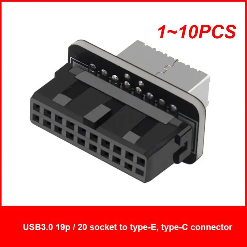 1~10PCS Motherboard Internal USB 3.0 20Pin/19P Header To Type-E A-Key USB 3.1 20 Pin Adapter For Type C Front Panel Chassis