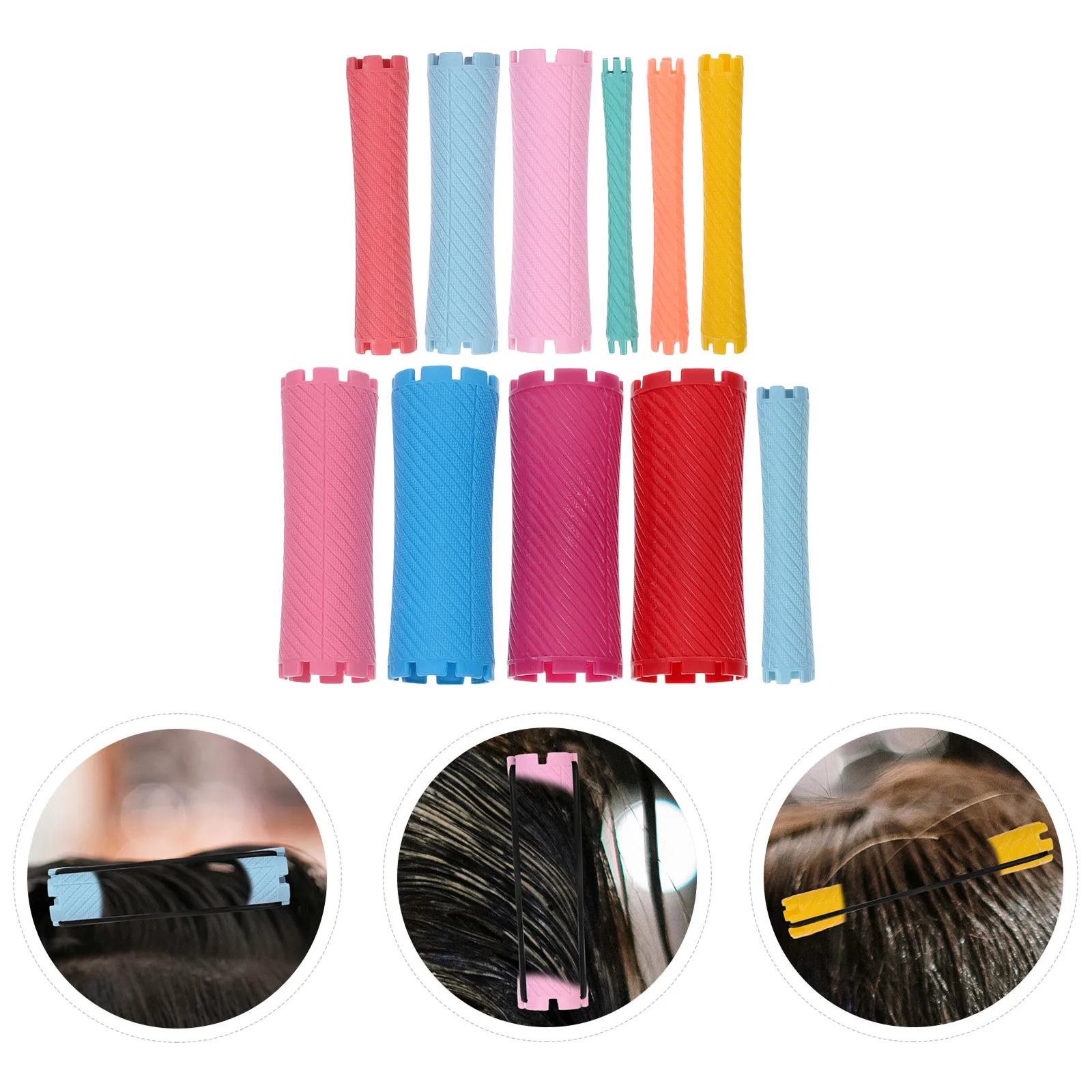 

100pcs Hair Rollers Wavy Perm Rod Reusable Salon Supplies Styling Curlers Premium Abs Rubber Material Easy Diy Gift For Family