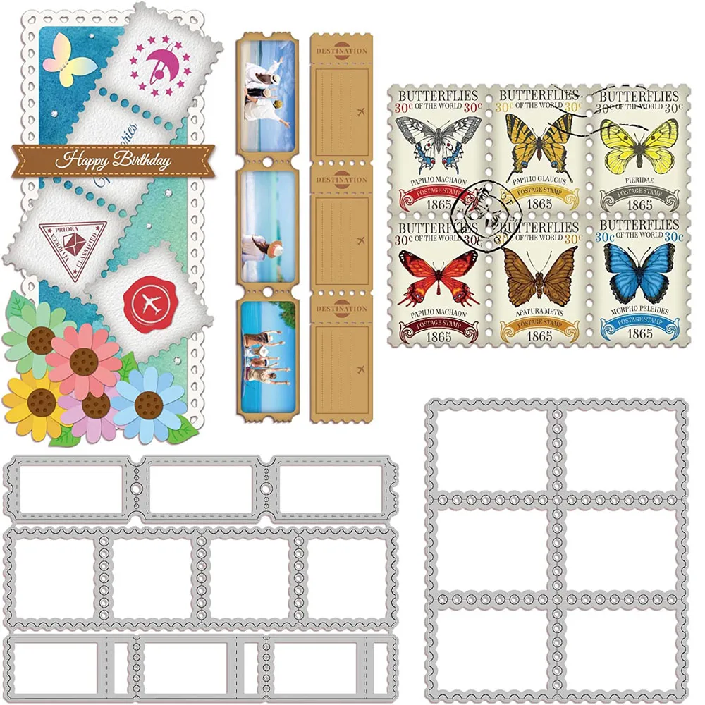 Stamp Frames Metal Cutting Dies Diy Scrapbooking Photo Album Decorative Embossing Paper Card Crafts