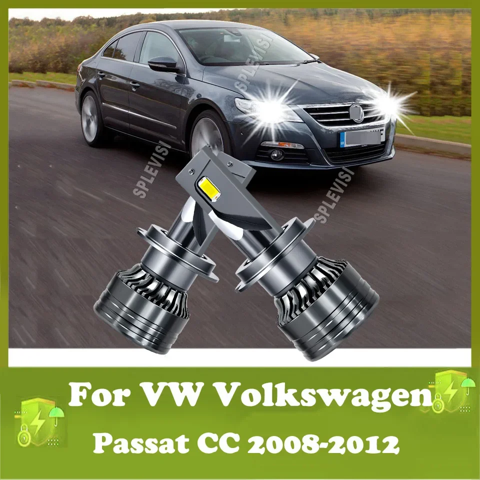 2Pcs Waterproof Car led Headlight Set Reliable Performance 499 477 For Volkswagen VW Passat (3C2, 3C5) 2005-2011