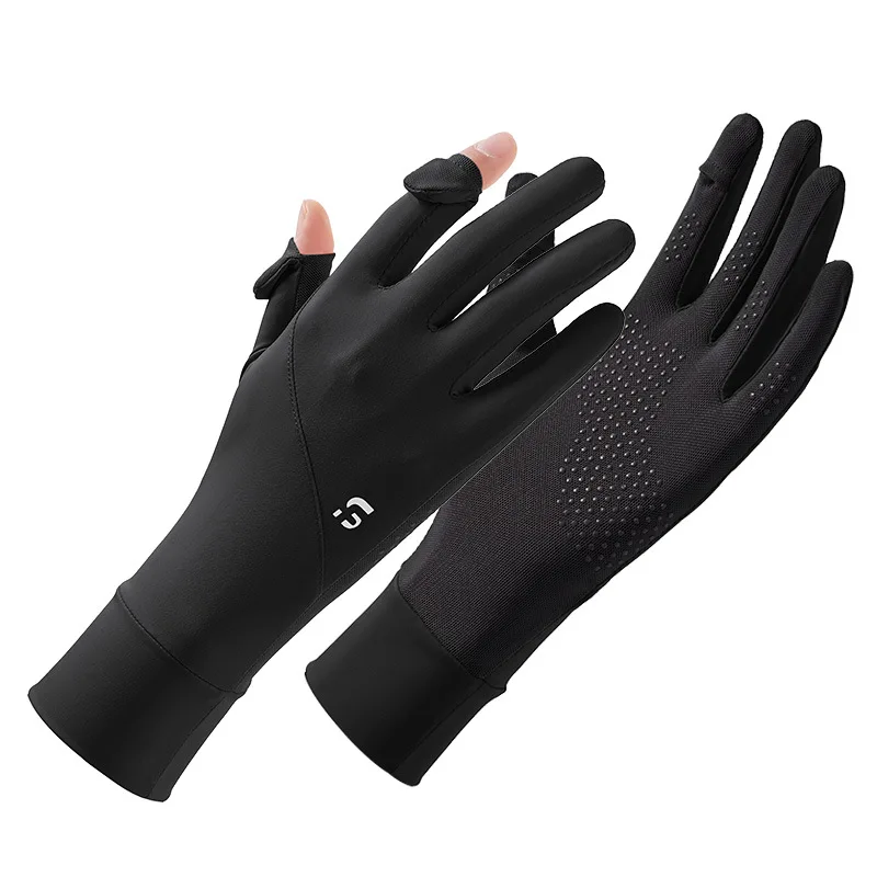 AliExpress NONE Sun Protection Gloves for Women Cycling Ice Silk Driving Summer Touchscreen Flip-Tip Anti-Slip Breathable Stretchy Outdoor Glove
