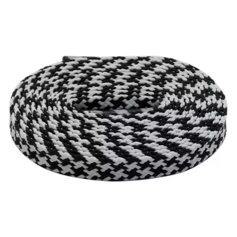 Official Shoelaces Store 7MM Double Color Combination Houndstooth Flat Shape Charmed Laces Regular Grid Easy Cordons