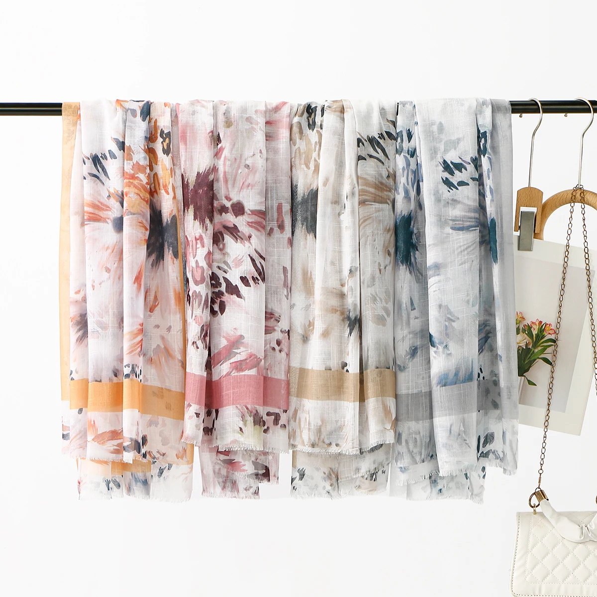 

New Muslim Hijab For Woman Scarf Floral Printed Shawls Fashion Lightweight Long Headwraps Islam Turban Ladies Headband Scarves