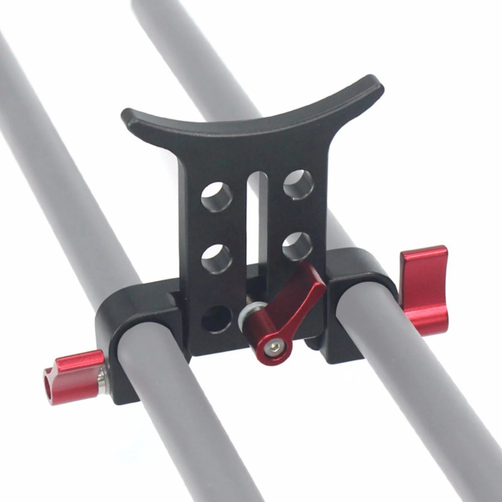 Lens Support Bracket with Height Adjustment Secure Clamp Design 15 Mm Rod Lens Support Bracket Stable Lightweight