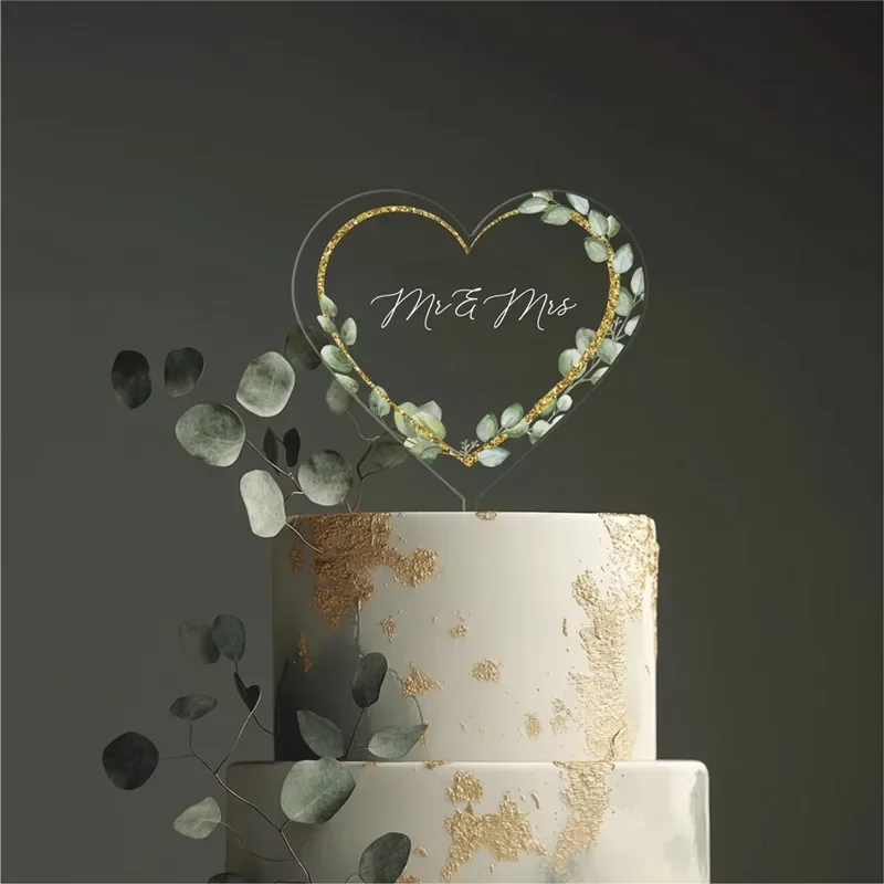 Transparente Farbige Happy Birthday Tortendekoration Blatt Acryl Hochzeit Party Tortenaufsatz Dekoration für Babyparty Backzubehör – Detail 8
