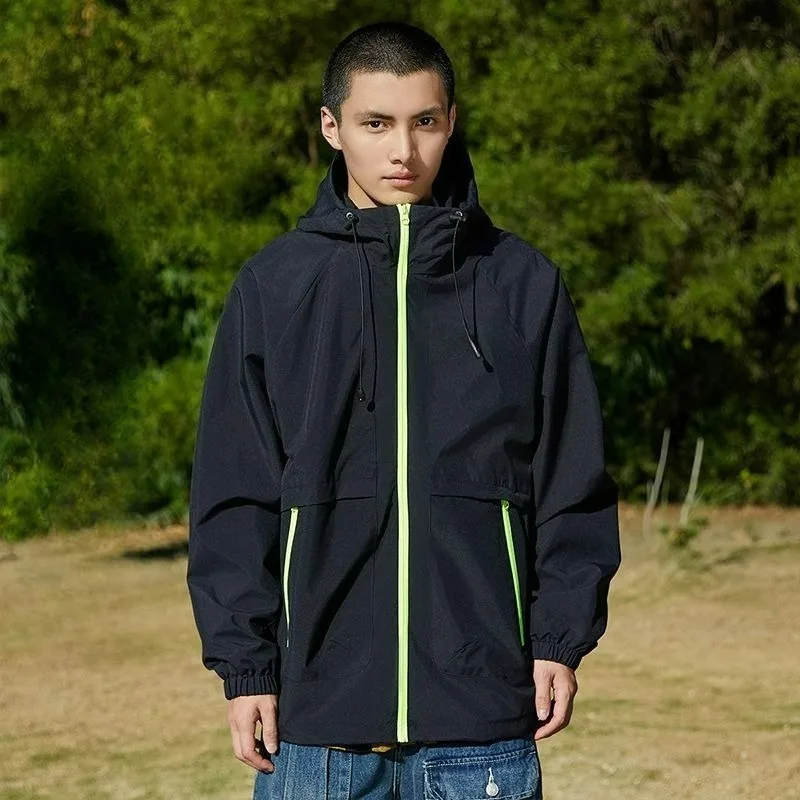 

COMXZ 2025 весенне-осенняя водонепроницаемая ветрозащитная куртка мужская в американском стиле уличная рабочая одежда модное пальто для пешего туризма