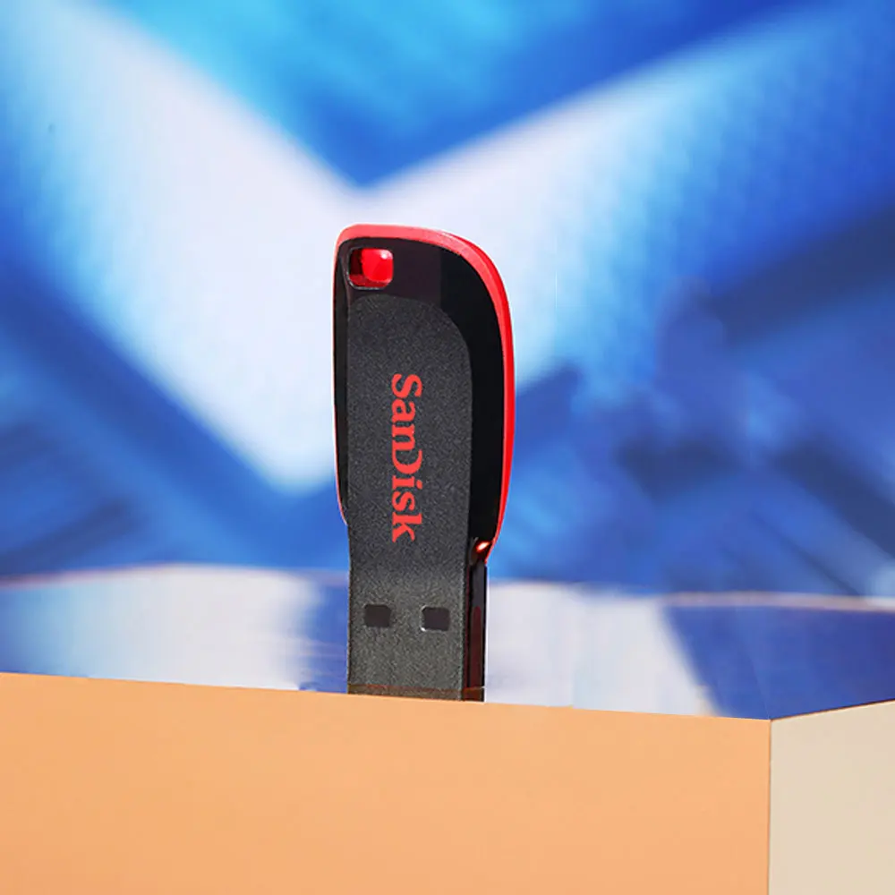 SanDisk PenDrive CZ50 USB2.0 محرك فلاش 128 جيجابايت/64 جيجابايت/32 جيجابايت/16 جيجابايت محرك فلاش USB محرك القلم U القرص محرك فلاش صغير كروزر بليد