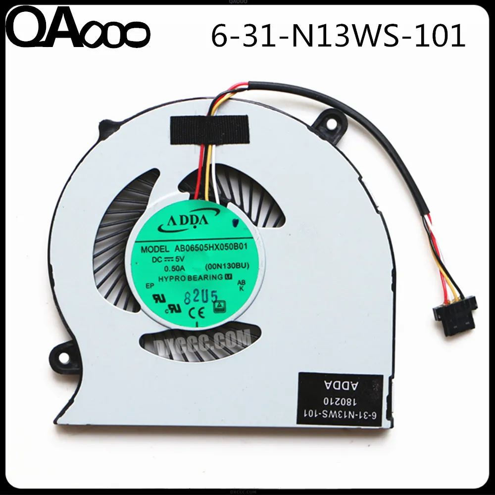AB06505HX050B01 00N140WU 6-31-N14WS-100 ل CLEVO N130BU N130WU N131WU N140WU N141WU CPU تبريد مروحة 4Pin