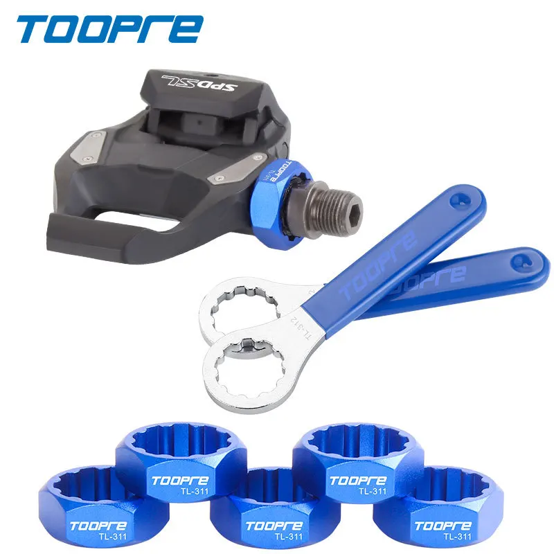 TOOPRE 10T Bicycle Clipless Pedal Removal Repair Tool Wrench Sleeve Pedal Axle Spindle Tool For Shi-mano M520/M8040/M8140/M820