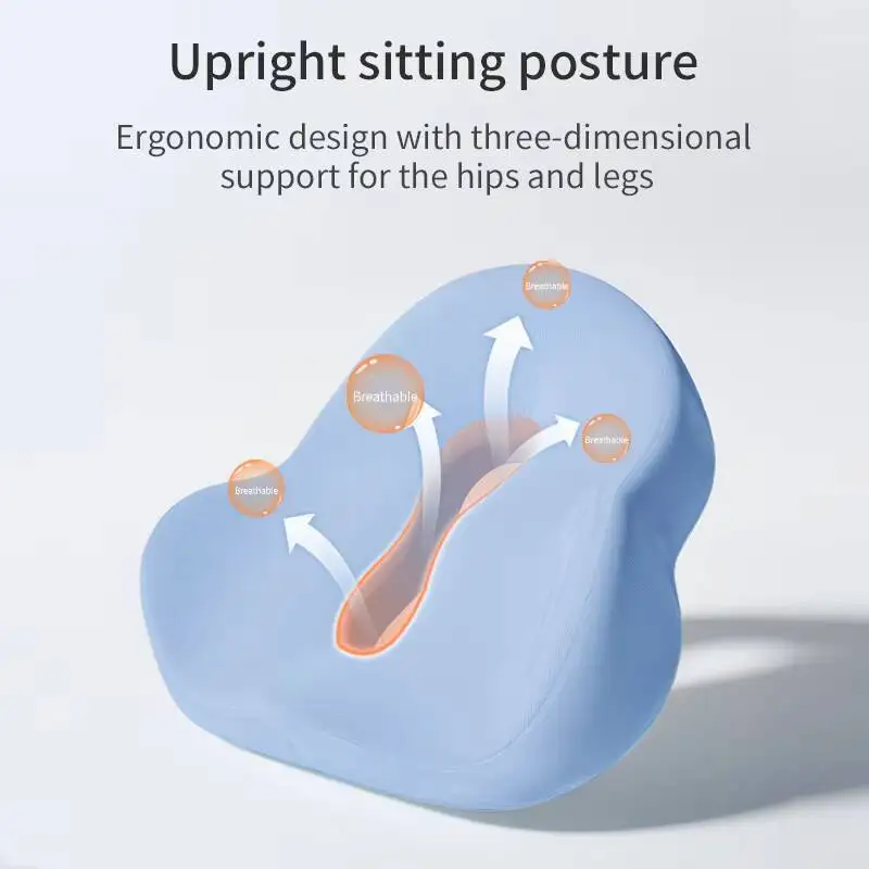 كرسي عظم الذنب عرق النسا لتخفيف آلام الظهر الراحة كرسي مكتب وسادة مقعد السيارة عدم الانزلاق العظام رغوة الذاكرة وسادة العصعص