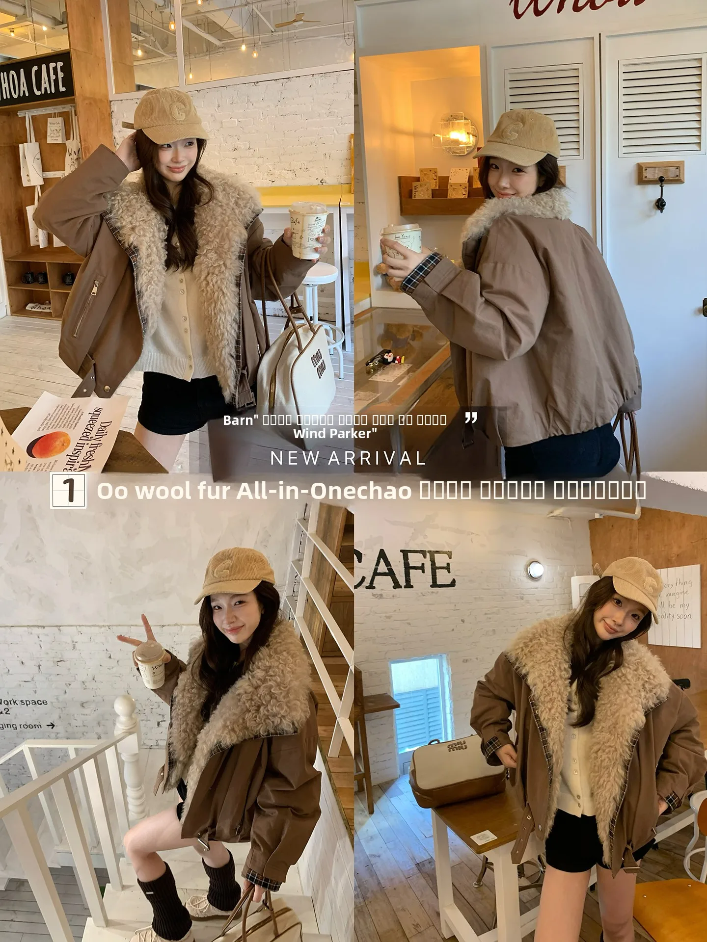 

Changdao Evening Lamb Fur Trimmed Goose down Parka Women's Jaet Splicing Design Long Sve Simple Commute Sle Coat