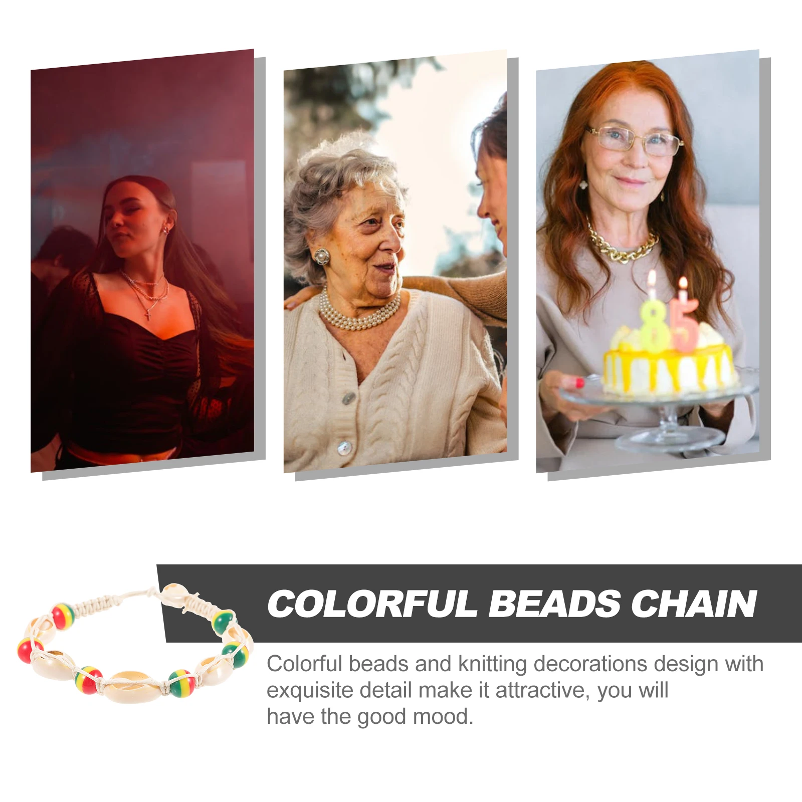 

Colorful Beads Handmade Knitting Fashion Knots For Women Lightweight Durable Pearl Bead Jewelry Festival Decoration