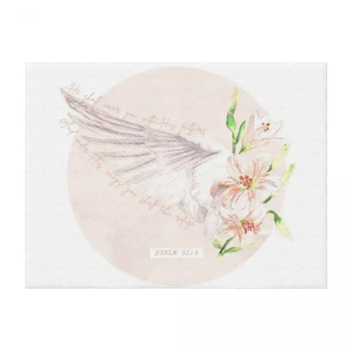 

Flight + Flowers | Psalm 91:4 Throw Blanket Sofa bed plaid for winter Blankets For Baby Blankets