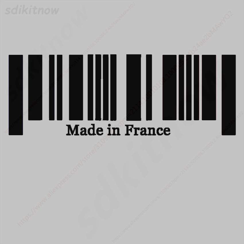 9x25cm 1pc nowy wykonany w flaga francji kod kreskowy samochód śmieszne naklejki naklejka z PVC stylizacja dla Peugeot Citroen Renault Bugatti DS