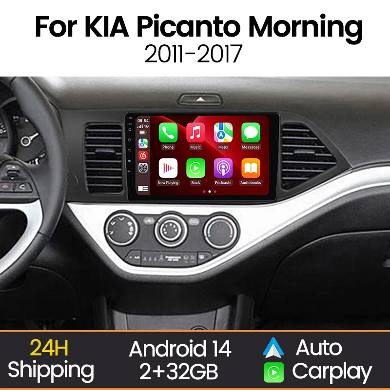 MEKEDE Carplay اللاسلكي Android الكل في واحد راديو السيارة ستيريو لكيا مورنينج 2 بيكانتو 2011 - 2016 2017 الملاحة GPS BT WIFI