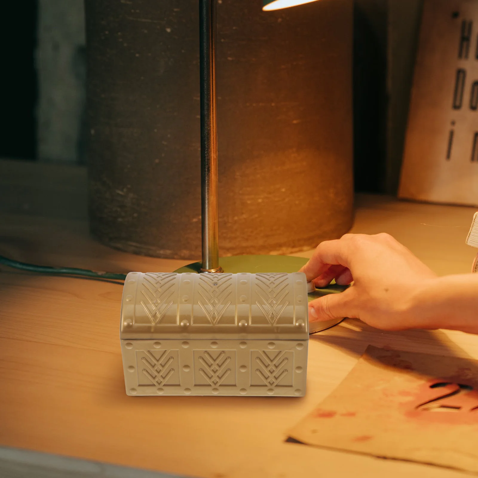 صندوق كنز بلاستيكي صغير عتيق للأطفال حفلة القراصنة لصالح التخزين حلية صغيرة الصدر عيد ميلاد البحث عن الكنز