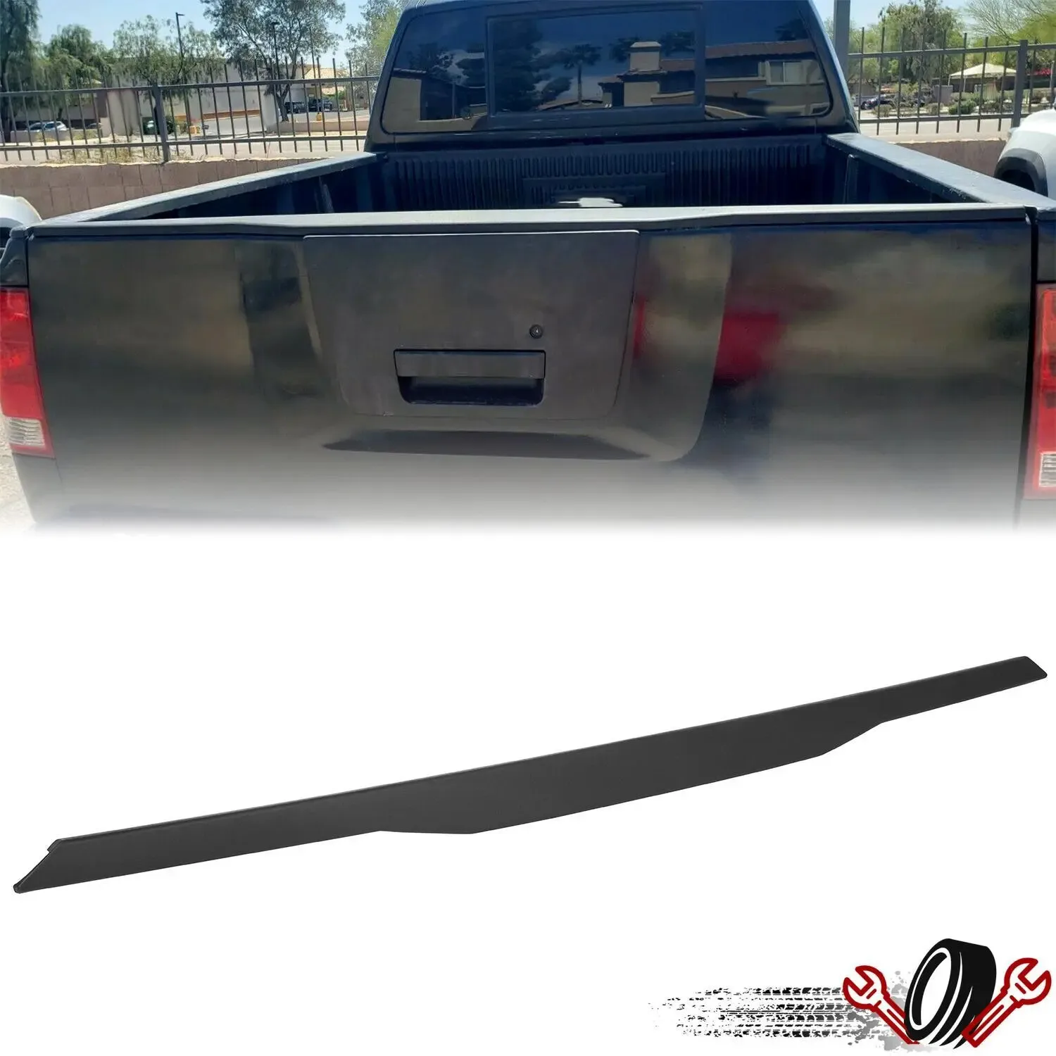 

Fit For Nissan Titan 2004-2012 Tailgate Cap Top Protector Spoiler Cover Trim New