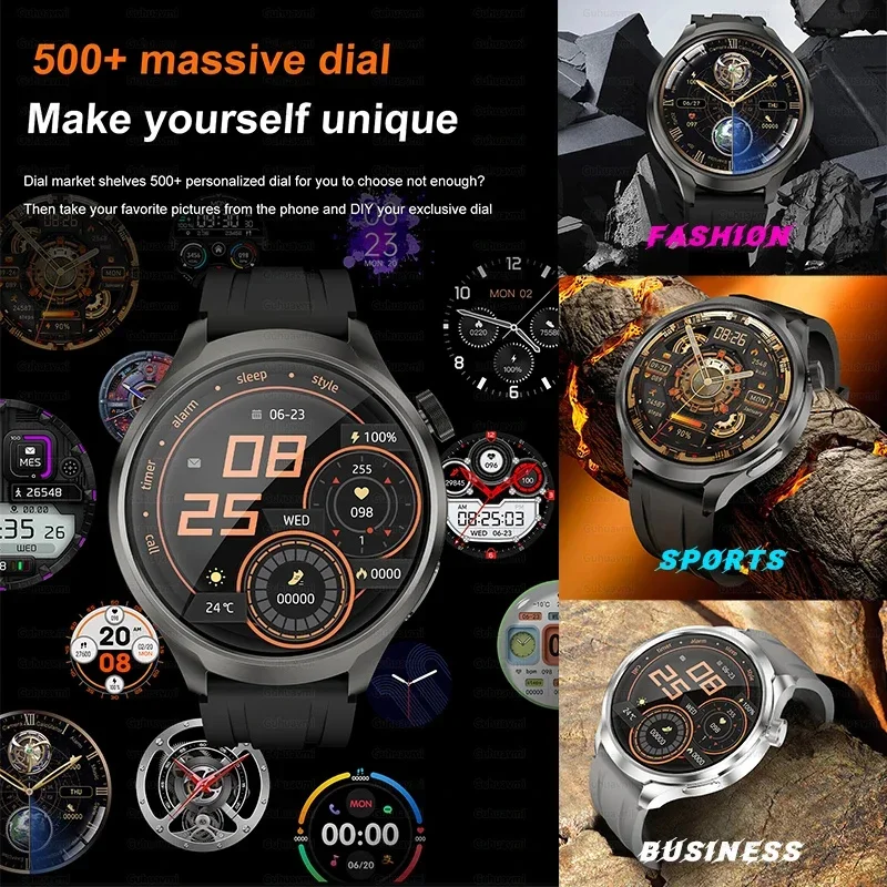 2024New For HUAWEI GT4 GPS Tracker Smart Watch Men 360*360 HD Amoled Heart Rate Bluetooth Call Compass Sports Fitness Smartwatch