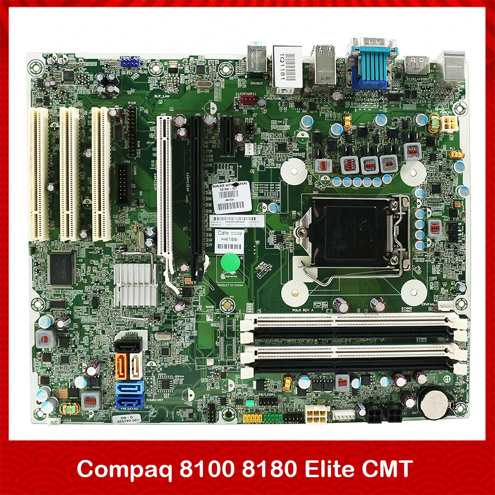 

Original Desktop Motherboard For HP Compaq 8100 8180 Elite CMT 531990-001 505799-001 Perfect Test Good Quality