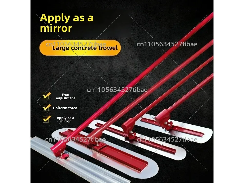 Cement Pavement Small Trowel Push-Pull Leveler with Extension Rod Scraping Polishing Plate for Surface Finishing