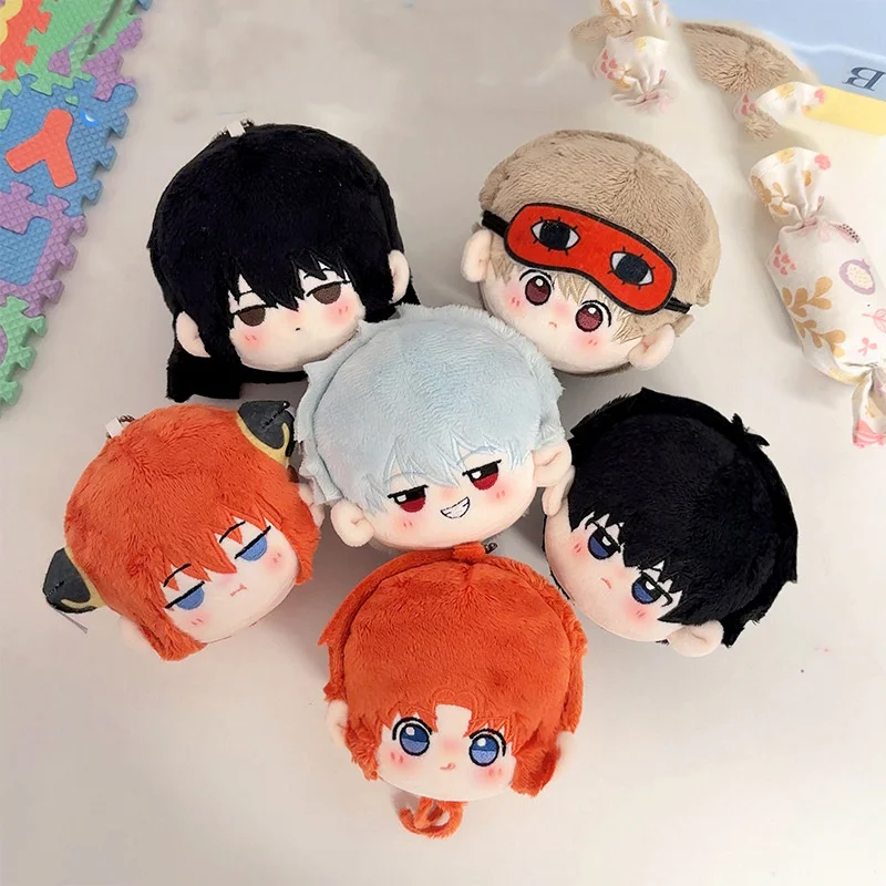 

Мягкая плюшевая игрушка-брелок Gintama Mochi, 8 см, коллекционная, Кагура, Гинтоки, Шинпачи, Камуи, подарок для фанатов аниме