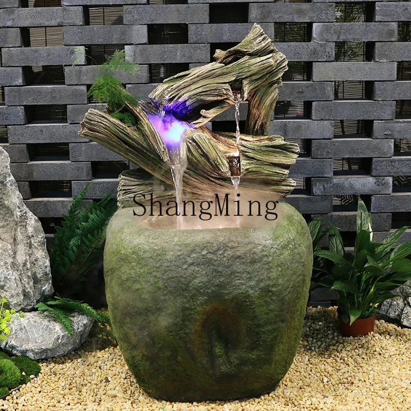 

ZYY Chinese balcony garden layout outdoor courtyard flowing water fish pond decorative water landscape ornament