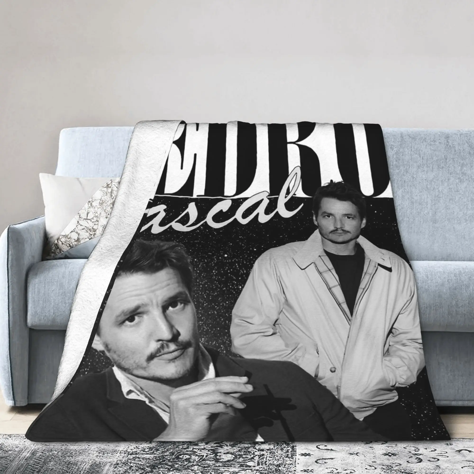 

Pedro Pascal Actor Movie Blankets 90's Bootleg Flannel Awesome Soft Throw Blankets for Coverlet Textile Decor Travel
