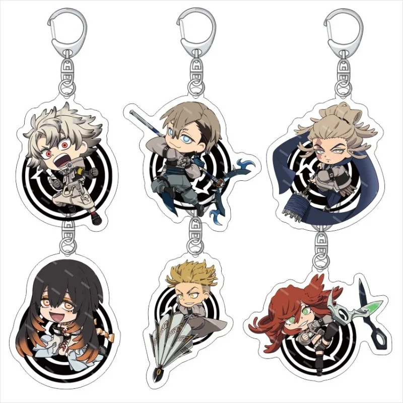 Anime Figure Acrylic Keychain Luther Enji Pendant Keychain Cartoon Q Version Bag Pendant Hanging Backpack Decoration Gift