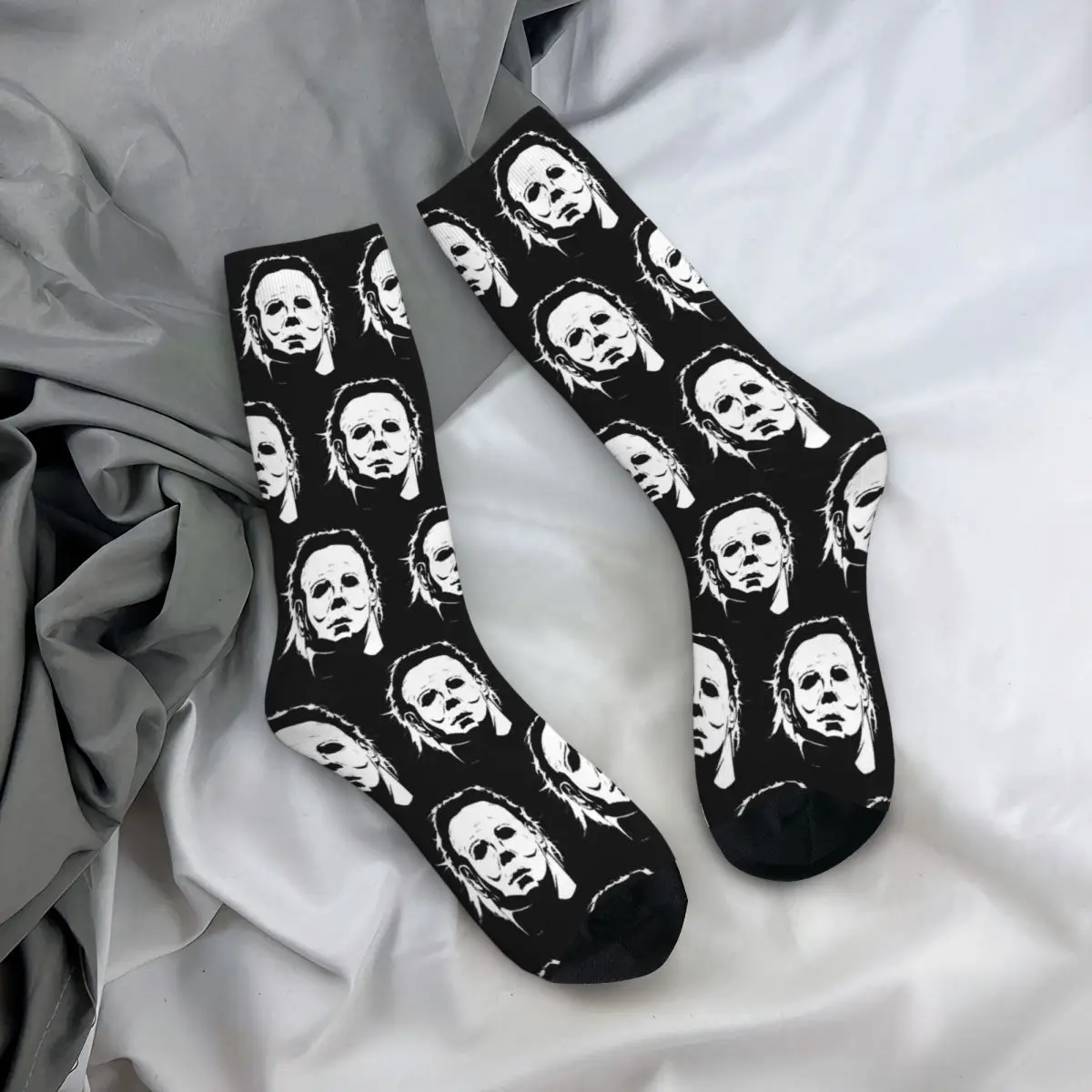 Horror Film Michael Myers Unisex Winter Socks Cycling Happy Socks Street Style Crazy Sock