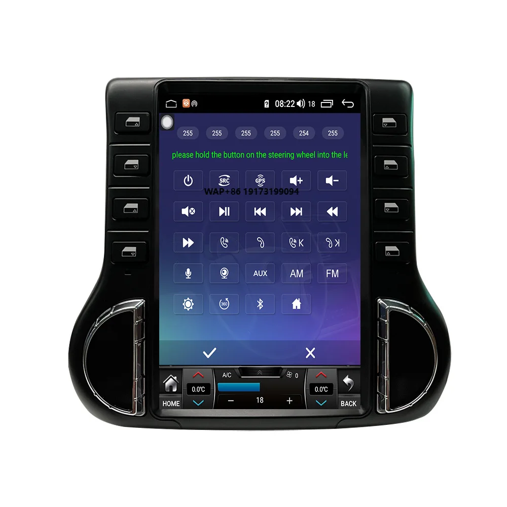 12.1 Inch Carplay for Wrangler 2011-2014 Auto Wireless Car Radio Navigation Head Unit Multimedia Player Touch Screen