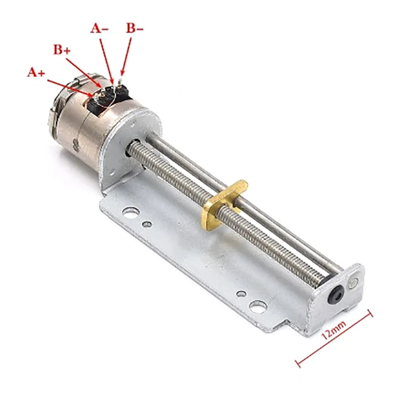 1PC 2-Phase 4-Wire Mini 10mm Stepper Stepping Motor 32mm Stroke Linear Actuator Precision Linear Screw Slider Nut 18 Degree