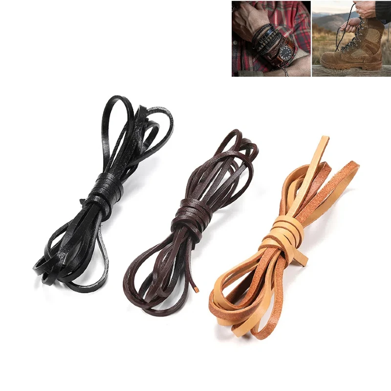 

Ретро шнур из натуральной кожи 3 мм, плоская нить, веревка из коровьей кожи, подходит для ожерелья, браслетов, аксессуары для изготовления ювелирных изделий своими руками