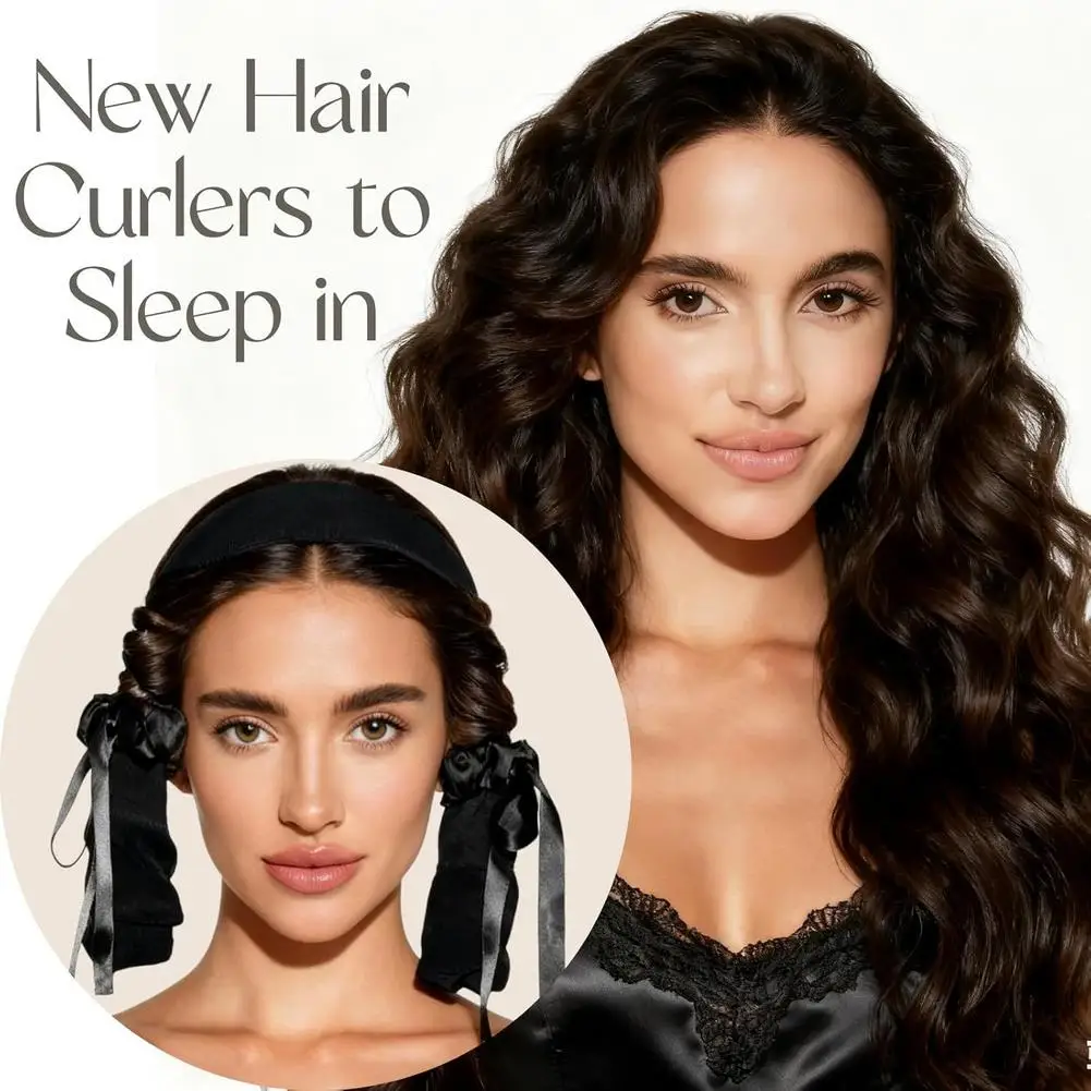 No Heat Hair Curling Headband Overnight Hair Rollers Soft Heatless Hair Curler Volume Waves Curling Ribbon Night Styling Tools