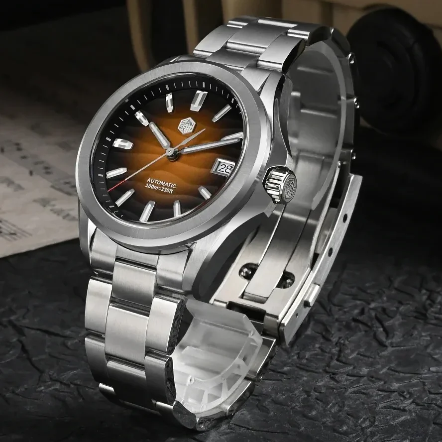 San Martin Men Automatic Watch 39mm Mechanical Wristwatch 100M