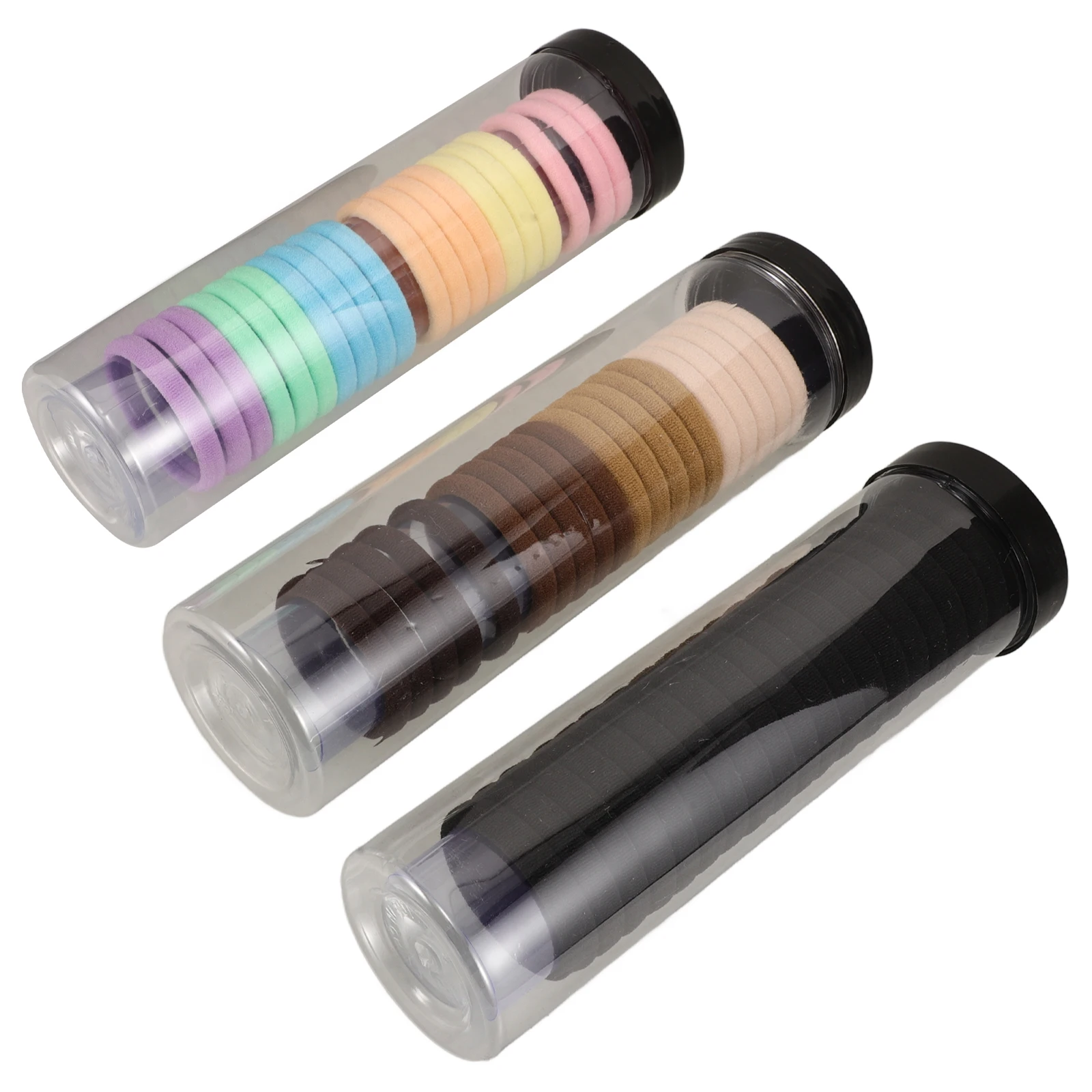 

60Pcs Mixed Color Soft Cotton Hair Ties High Elasticity Seamless Bands for Women No Damage Stylish Scrunchies