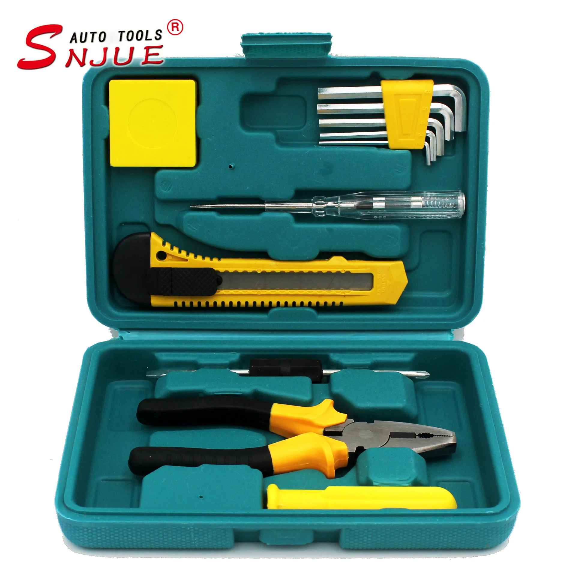 

Portable Small 12-Piece Hand Tool Kit Set for Auto Repair Advertising Gift Hardware Tools 8012E Combination Tool Chest