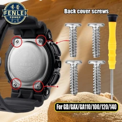 For Casio GD GA110 GA100/120/140 GA2100 6900 5600 Watch case Men watch back cover stainless steel screws back screw Bottom cover