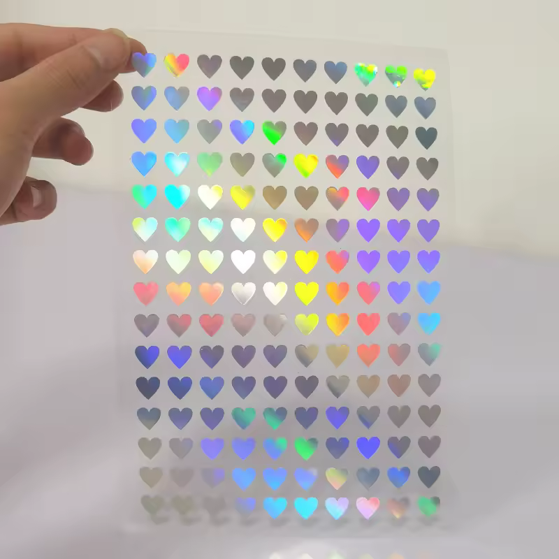 Self Adhesive Laser Engraved Heart Stickers Decorative Paper - Image 8