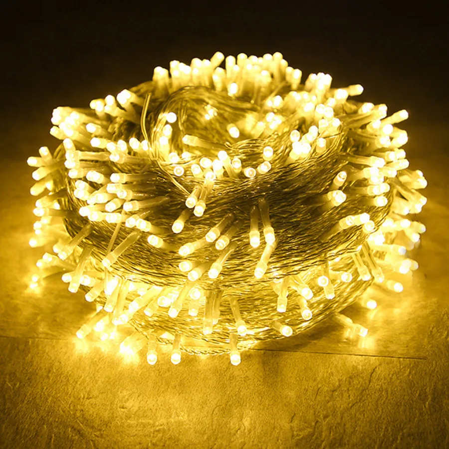 100M 50M 30M 20M LED Christmas Garland String Lights Outdoor 8 Modes Fairy Lights for Party Wedding Garden Xmas Tree Decoration