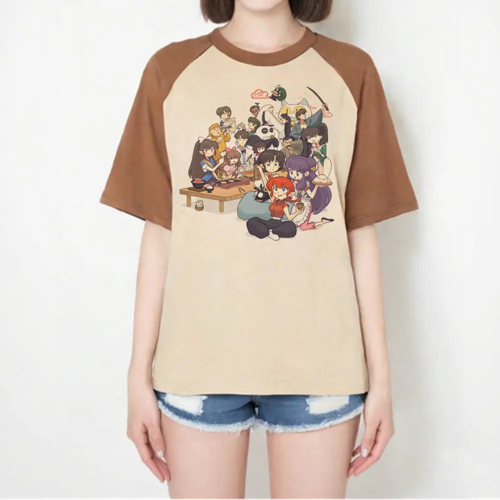 

Ranma tshirt women Grunge kawaii Vintage Breathable streetwear shirt Grunge University hip hop women Psychedelic aesthetic