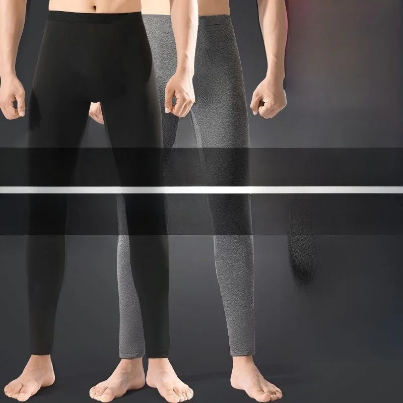 Men's Warm Trousers Winter Large Size Fce Windproof Tight Inner Wear Base Layer Cold Proof Autumn Pants Youth Casual Thi