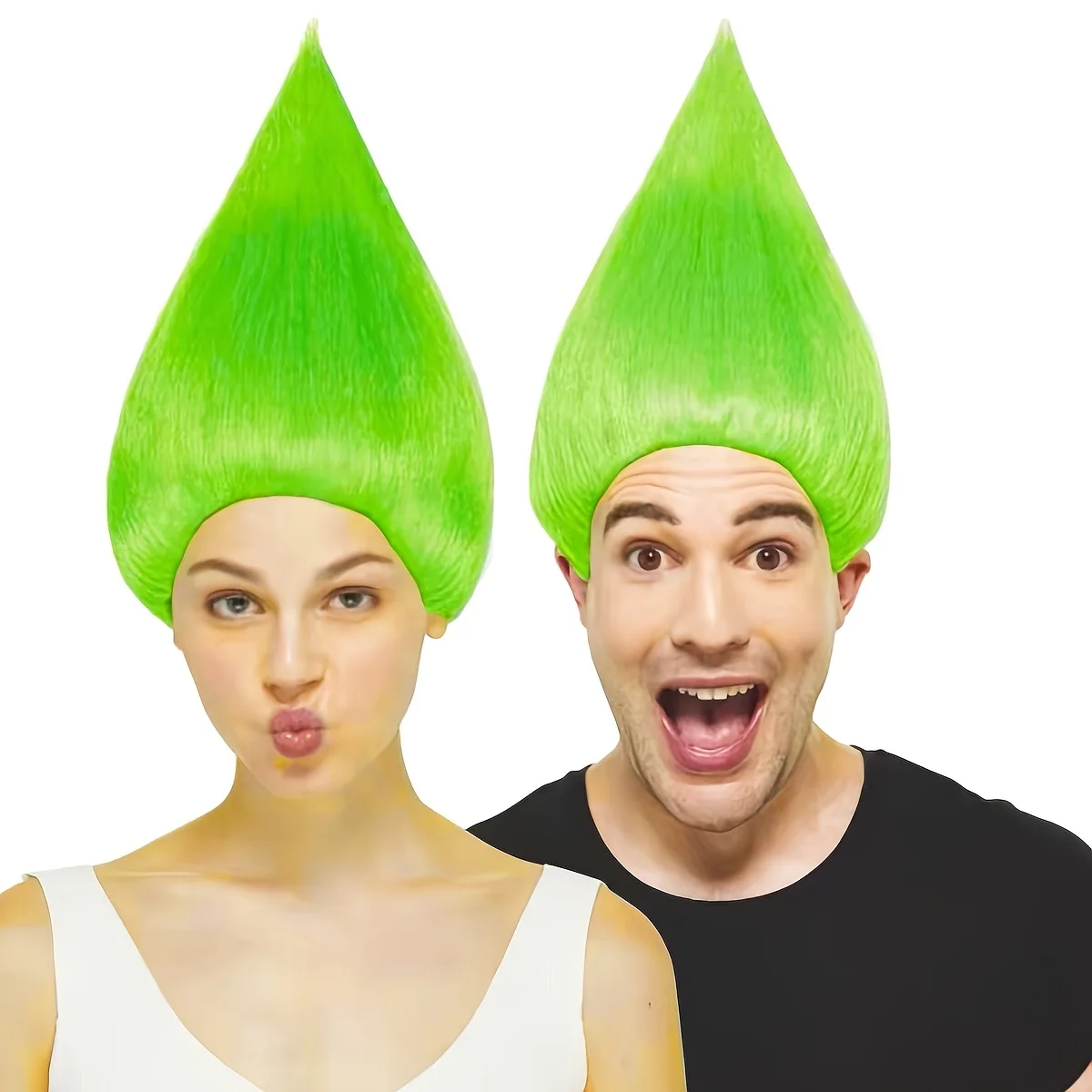 باروكة صناعية مدببة مضادة للاعوجاج باللون الأرجواني | حفلة عطلة مضحك مضحك الترفيه شعر مستعار #4