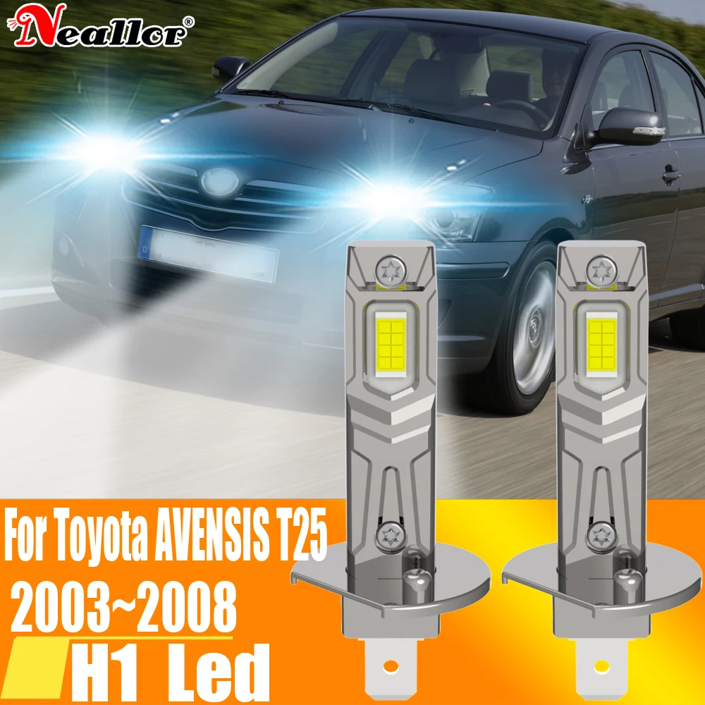 H1 Led Light Canbus Bulb Car Headlight High Power Auto Fog Diode Driving Running Lamp 12V 55W For Toyota Avensis T25 2003~2008